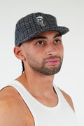 Checkered Cap Black