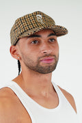 Checkered cap brun