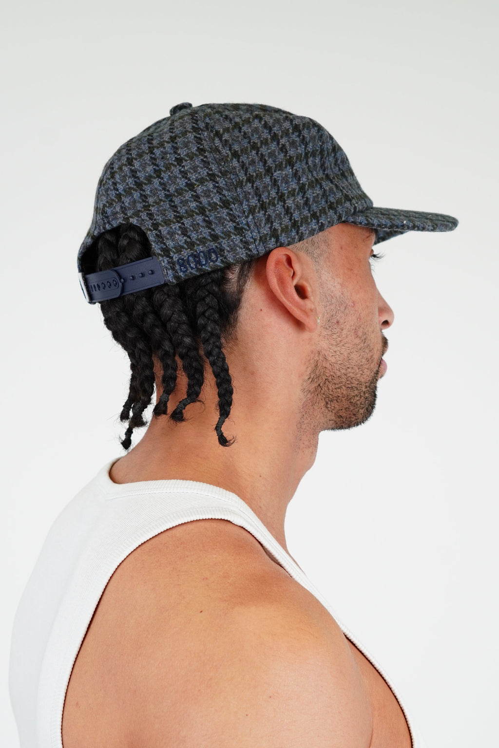 Checkered Cap Black